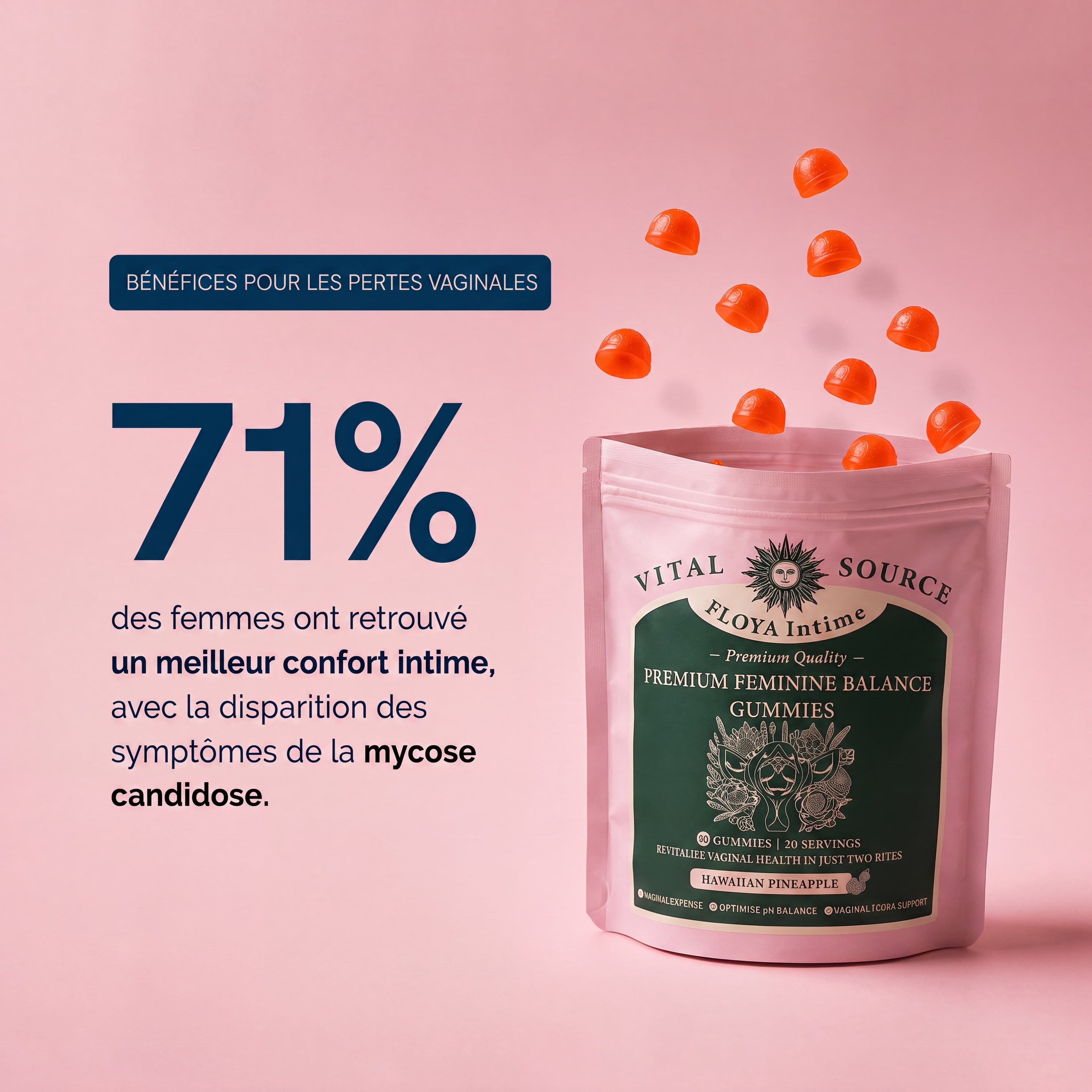 Gummies Anti-Odeur Intime  1 Acheté  = 1 OFFERT